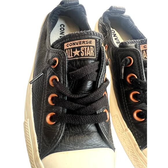 Converse Chuck Taylor All Star Leather Slip-On Black Women’s 8 - Picture 1 of 12